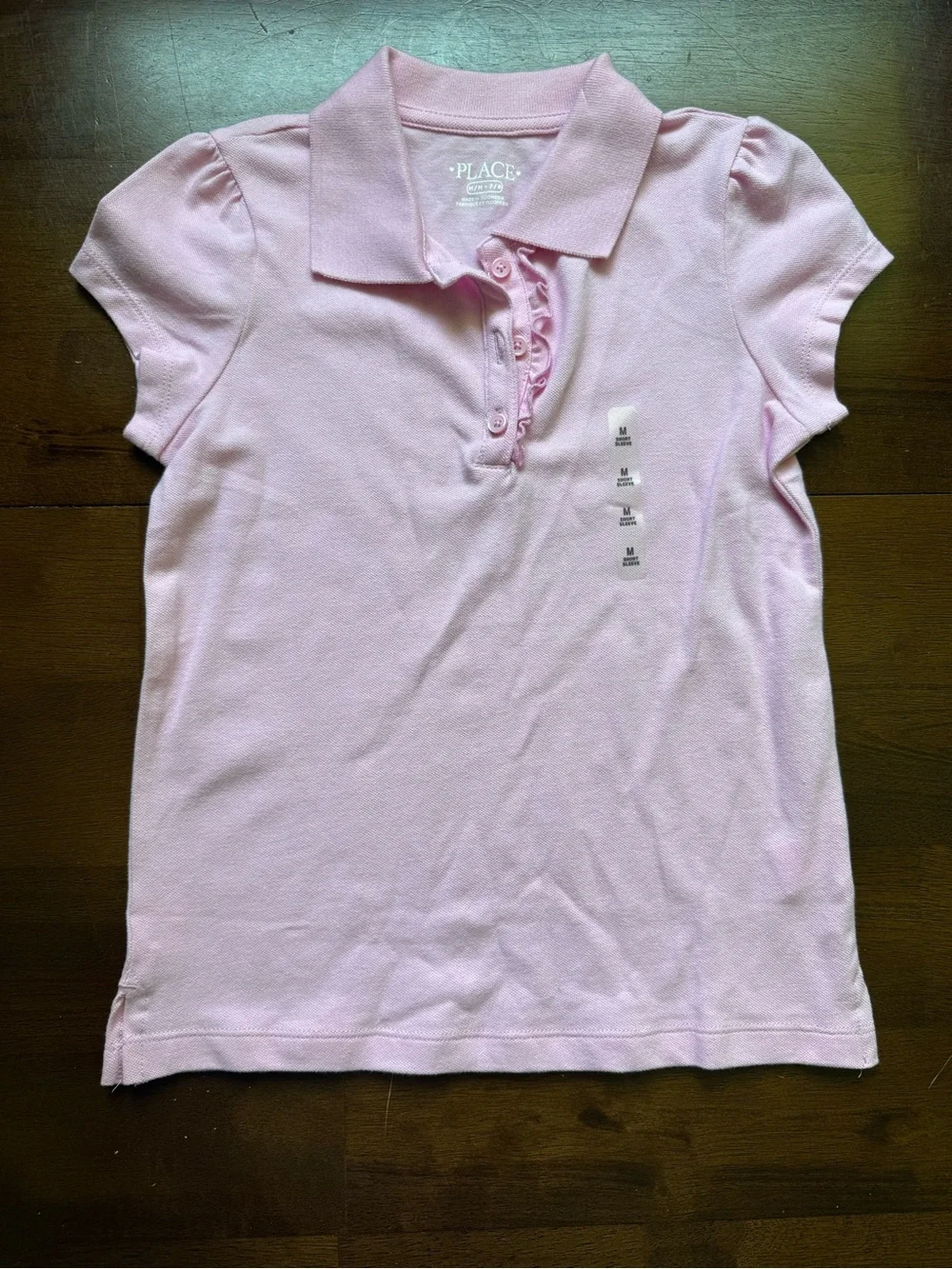 The Children's Place Pink Ruffle-Trim Polo Top - Picture 1 of 2
